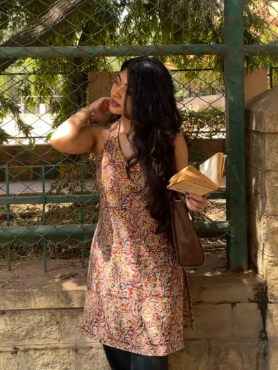 Kaya Kalamkari Halter Neck Kurti
