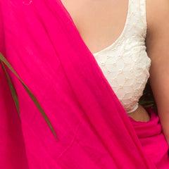 Roohi Off White Scoop Neck Blouse