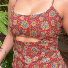 Kaira Red Cut Out Top