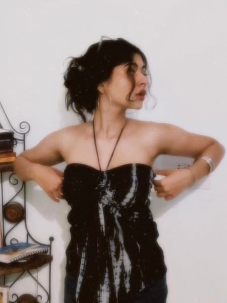 Raaya Black Tie die Mermaid Top (Padded)