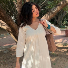 Diya A-Line Cotton Kurta Set