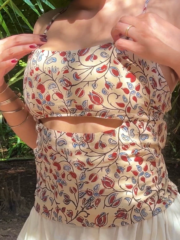 Sia Off-White Cut Out Top
