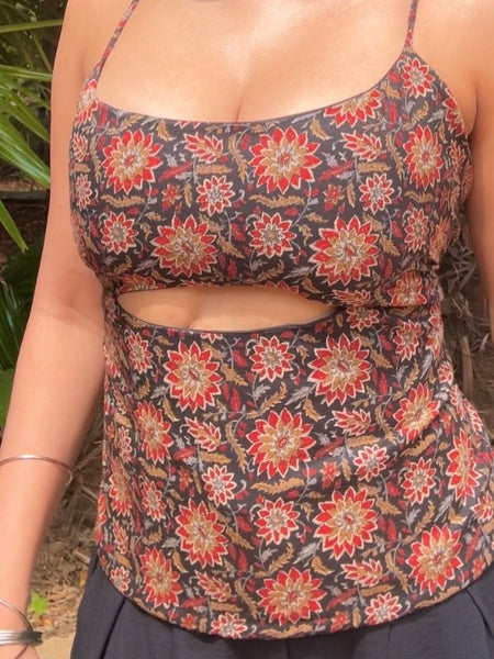 Chaaya Black Cut Out Top