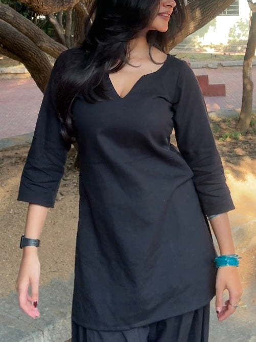 Chaaya Black Short Kurti