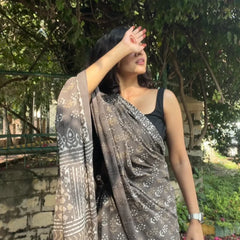 Bhoomi Daabu Hand Block Print Pure Cotton Saree