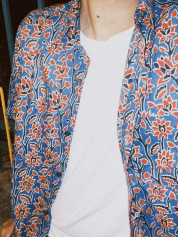 French Blue and Red Shirt