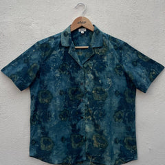 Premium Jade Green and Blue Ajrakh Printed Shirt