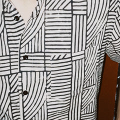 Classic Black & Cream Abstract Shirt