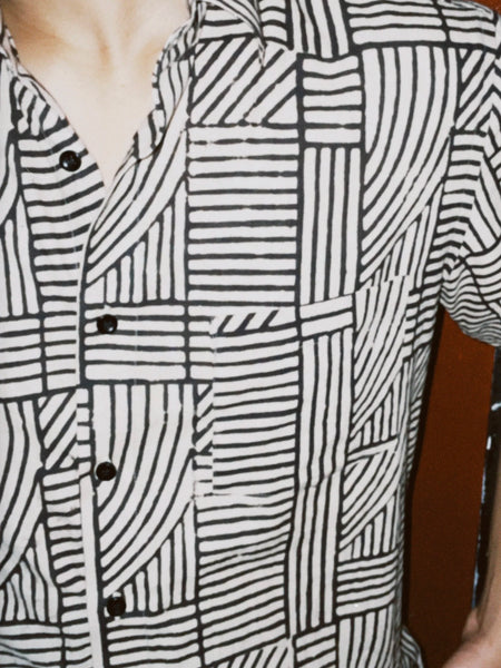 Classic Black & Cream Abstract Shirt