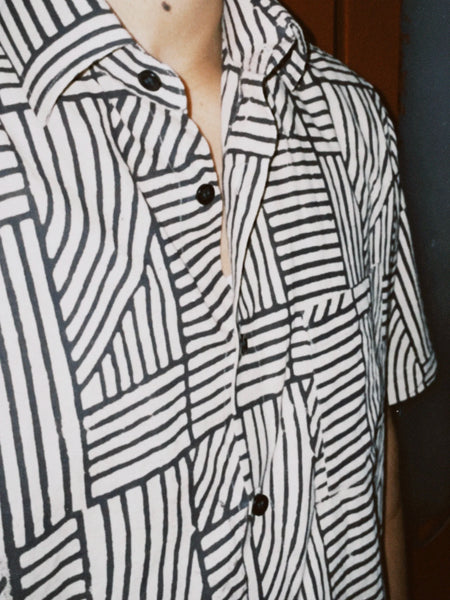 Classic Black & Cream Abstract Shirt