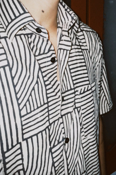 Classic Black &amp; Cream Abstract Shirt