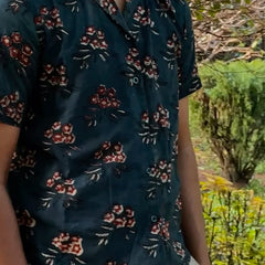 Premium Hunter Green Ajrakh Printed Shirt