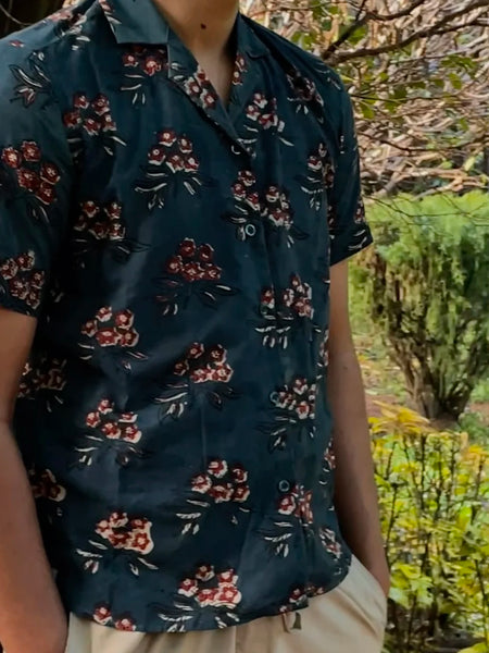 Premium Hunter Green Ajrakh Printed Shirt