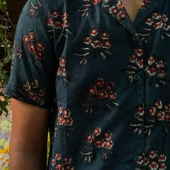 Premium Hunter Green Ajrakh Printed Shirt
