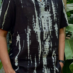 Black and Teal Tie-die Shirt