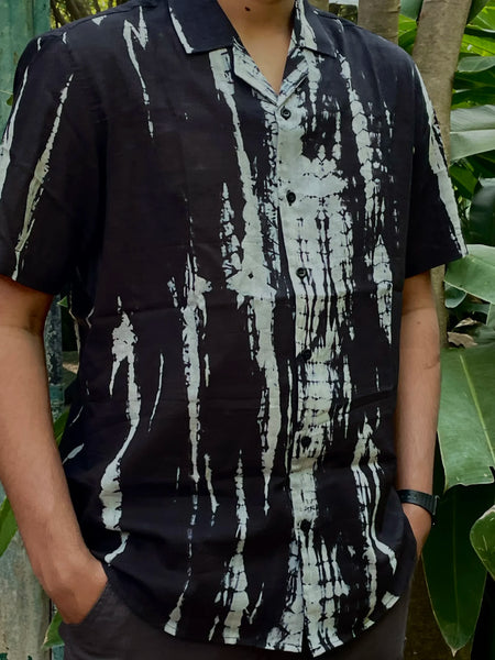 Black and Teal Tie-die Shirt