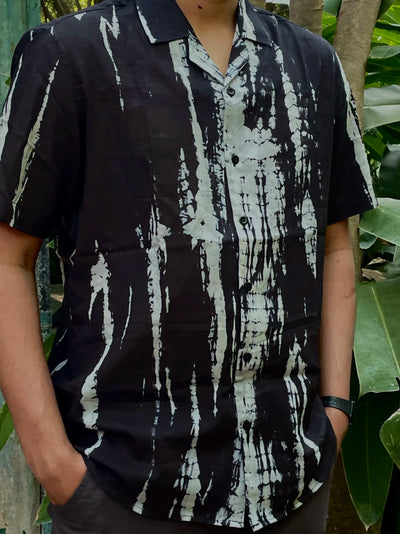 Black and Teal Tie-die Shirt