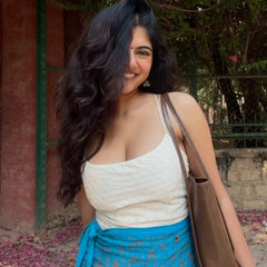 Roohi Off White Criss-Cross Back Top