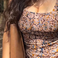 Meher Kalamkari Closed Back Tie- Top