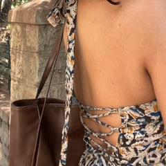 Reha Kalamkari Halter Neck Kurti