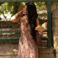 Kaya Kalamkari Halter Neck Kurti