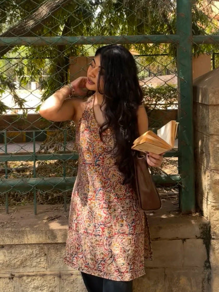 Kaya Kalamkari Halter Neck Kurti