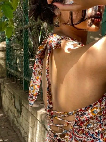 Kaya Kalamkari Halter Neck Kurti