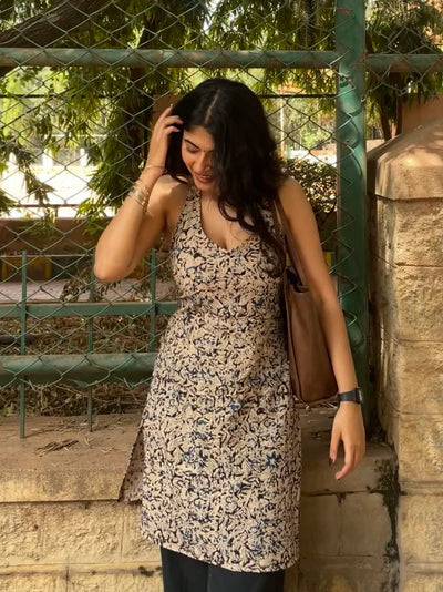 Amaira Kalamkari Halter Neck Kurti