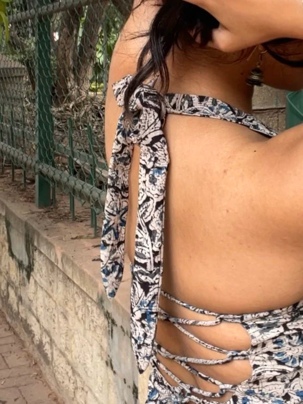 Amaira Kalamkari Halter Neck Kurti