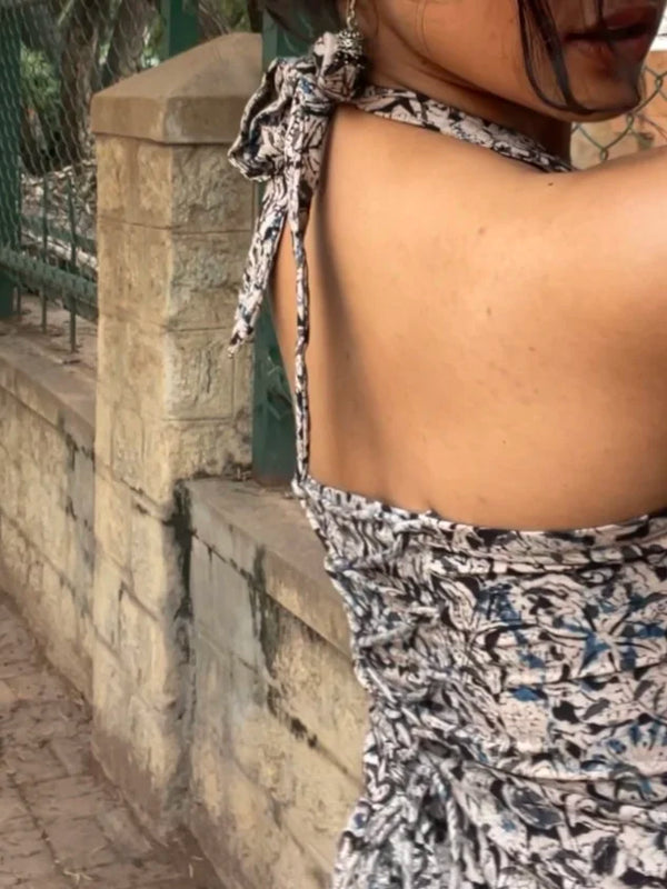 Amaira Kalamkari Halter Neck Kurti