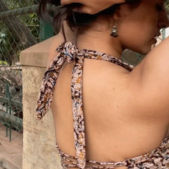 Meher Kalamkari Halter Neck Kurti
