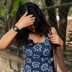 Aranya Hand Block Printed Closed Back Tie Top