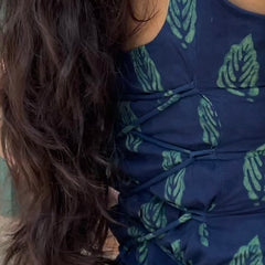 Vanika Hand Block Printed Closed Back Tie- Top