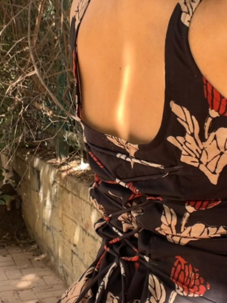 Vamika Hand Block Printed Closed Back Tie- Top