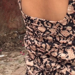 Raat ki Rani Hand Block Printed Closed Back Tie- Top